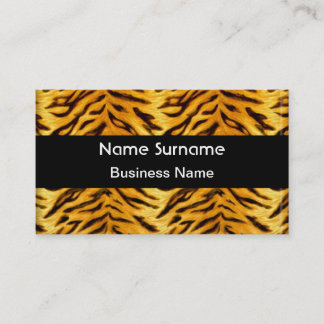 Yellow Black Tiger Look Business Card