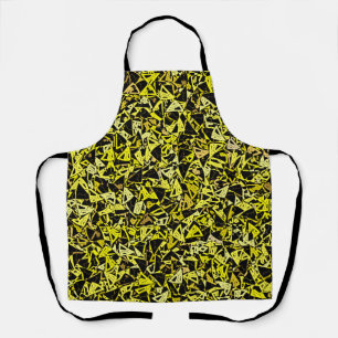 Yellow Black Triangle Pattern Apron
