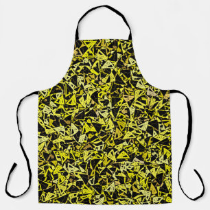 Yellow Black Triangle Pattern Apron
