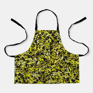Yellow Black Triangle Pattern Apron