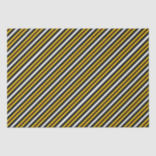 Yellow Black White Rainbow Stripes Tissue Paper
