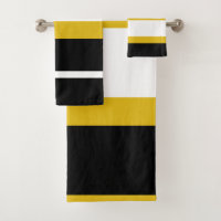 Yellow Black White Stripes Bee Stripe