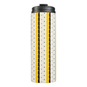 Yellow Black Wrapping Paper Thermal Tumbler