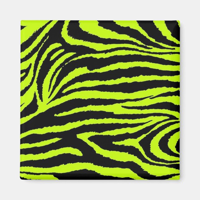 Yellow & Black Zebra Magnet (Front)