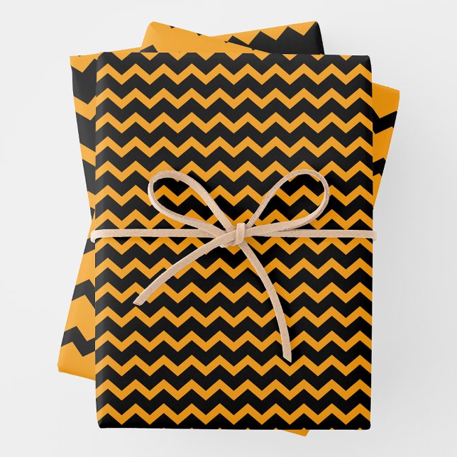 Yellow & Black Zigzag Chevron Playful & Bold Wrapping Paper Sheet (Yellow & Black Zigzag Chevron Playful & Bold Wrapping Paper Sheets)