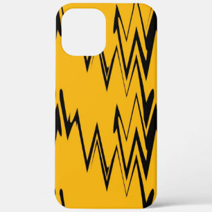 Yellow Black Zigzag Pattern iPhone 12 Pro Max Case