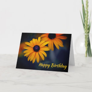 Yellow Blackeyed Susan Garden Flower Birthday Card