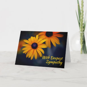 Yellow Blackeyed Susan Garden Flower With Sympathy Card