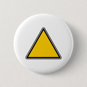 Yellow Blank Sign 6 Cm Round Badge