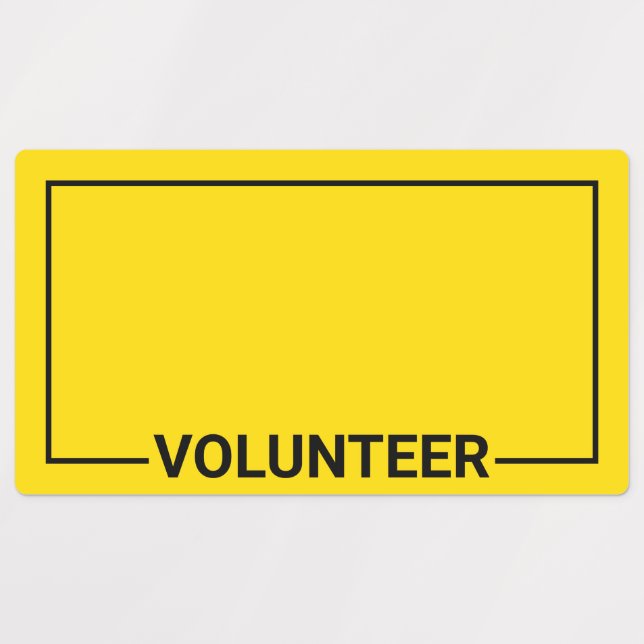 Yellow Blank Volunteer (Design 1)