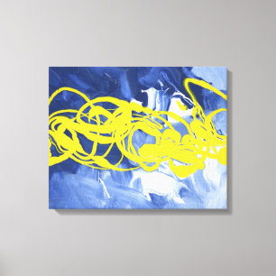 Yellow Blast Wall Decor Duel Canvas Art