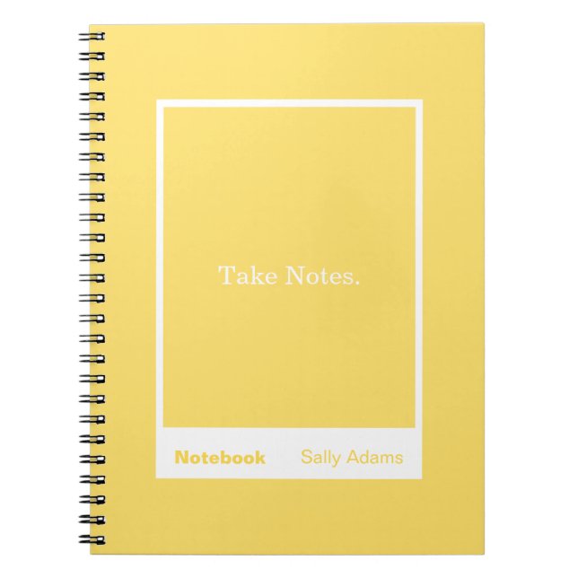 Yellow Block Quote Classic Notebook (Front)