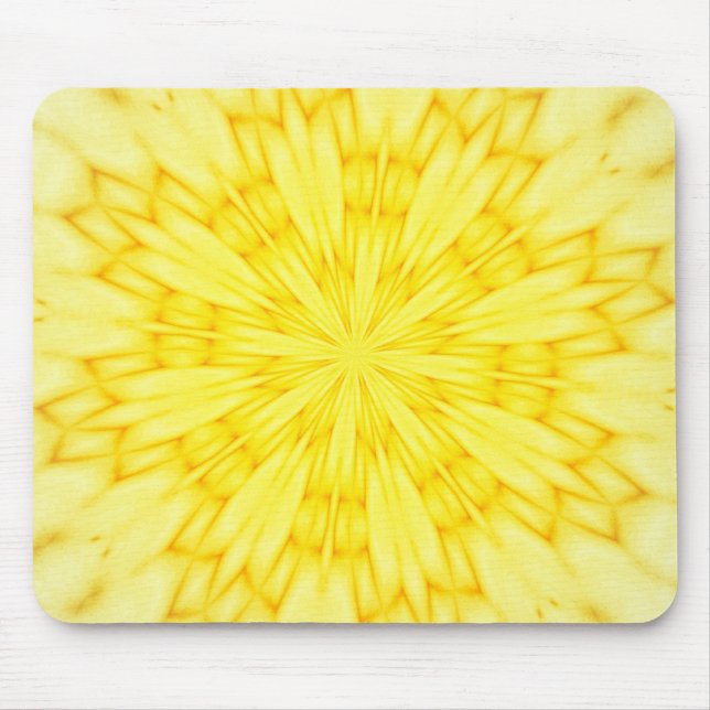 Yellow Blossom Fractal Mouse Mat (Front)
