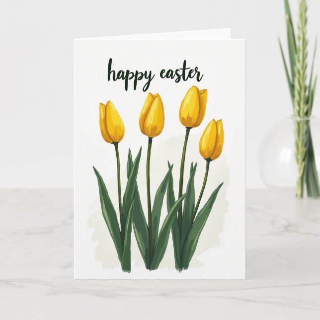 Yellow Blossom Springtime Card (Front)