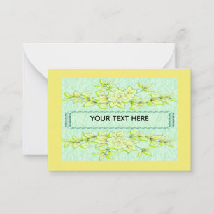 yellow blossoms card