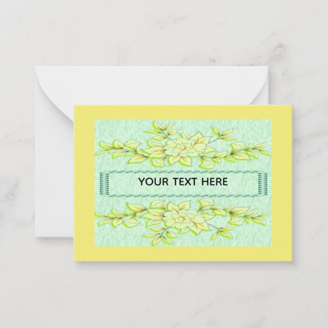 yellow blossoms card (Front)