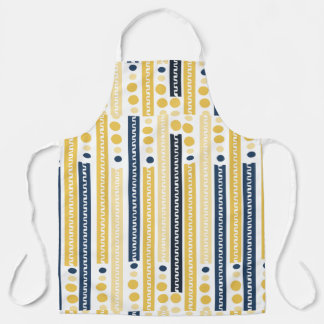 Yellow & Blue Abstract  Apron