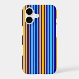 Yellow Blue and Navy Vertical Stripes Pattern