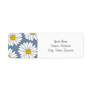 Yellow Blue and White Daisies