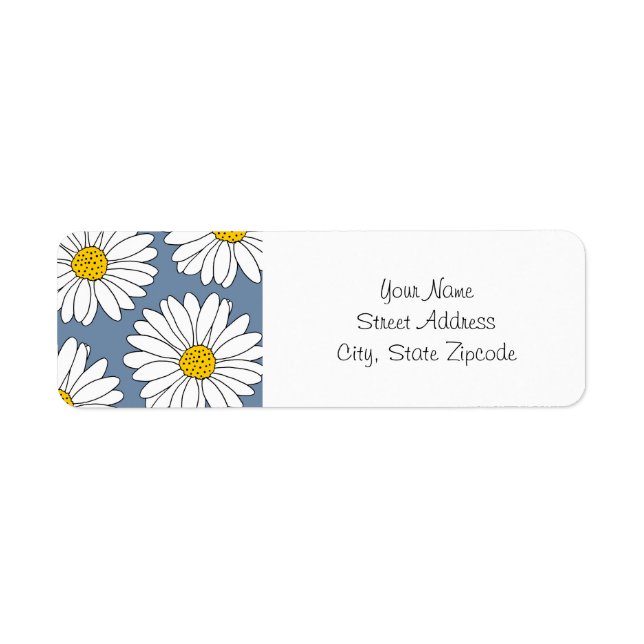 Yellow Blue and White Daisies (Front)