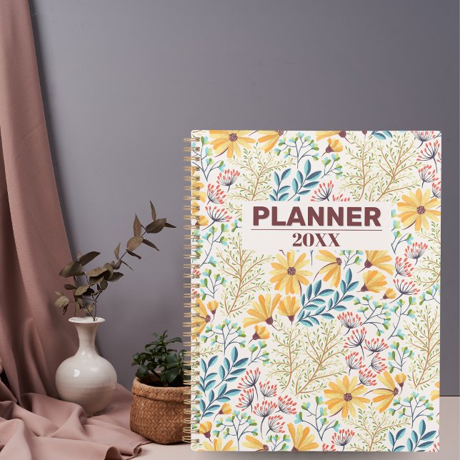 Yellow Blue Floral Planner & Journal Notebook (Yellow Blue Floral Planner & Journal Notebook)