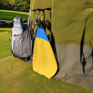 Yellow Blue Golf Towel