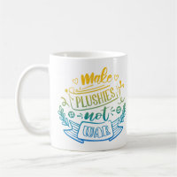 Yellow Blue Gradient Peace Quote for Plush Makers 