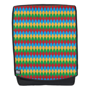Yellow Blue Green & Red Geometric Scallops Backpack