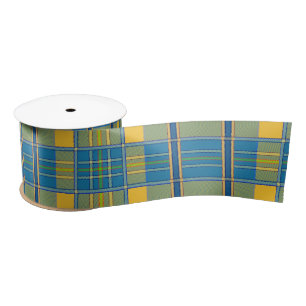 Yellow, Blue & Green Satin Ribbon