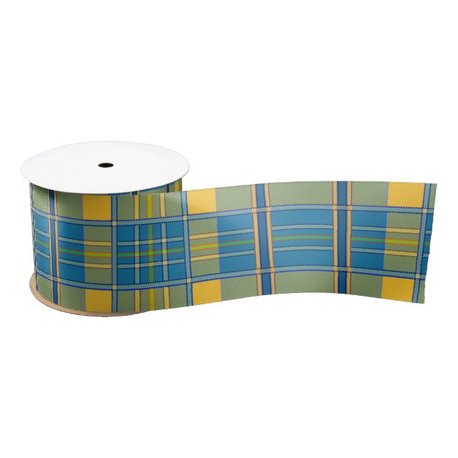 Yellow, Blue & Green Satin Ribbon (Spool)