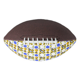 Yellow Blue Illustration Fancy shapes American Football