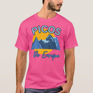 Yellow Blue Picos De Europa Peaks Of Europe Mounta T-Shirt