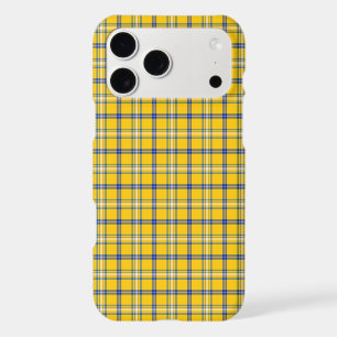Yellow Blue Plaid Classic Pattern iPhone Case