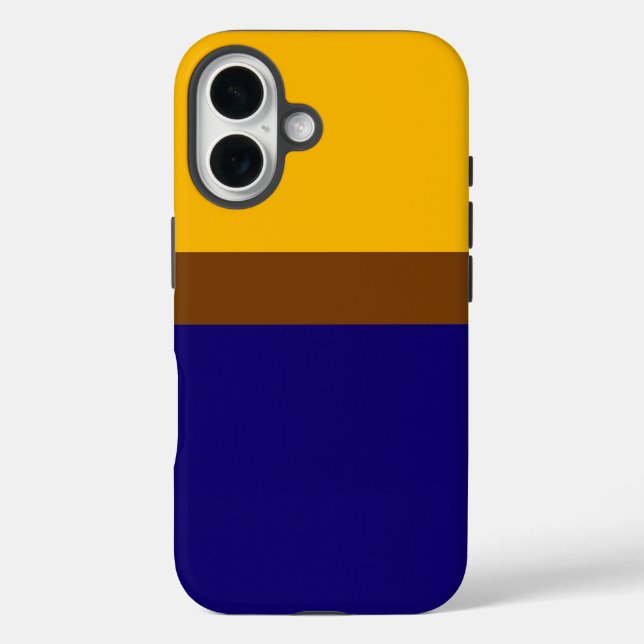 Yellow Blue Plain Colour Block Design  Case-Mate iPhone Case (Back)