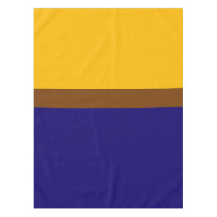 Yellow Blue Plain Colour Block Design Tablecloth