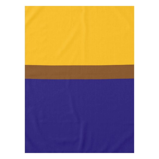 Yellow Blue Plain Colour Block Design  Tablecloth (Front)