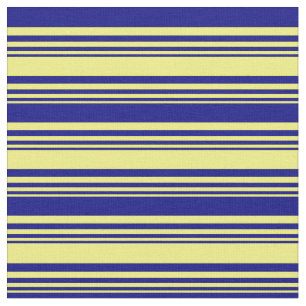 Yellow & Blue Striped/Lined Pattern Fabric