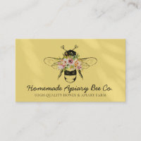 Yellow Blush Hearts Floral Apiary Honey Bee