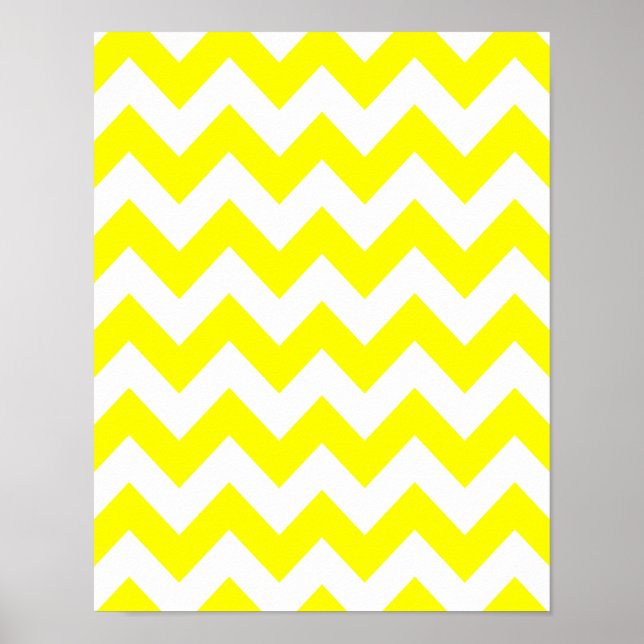 Yellow Bold Chevron Poster (Front)
