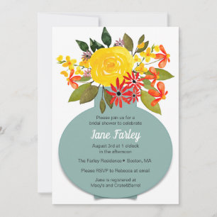 Yellow Bouquet Invitation