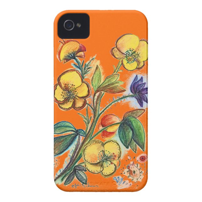 Yellow Bouquet Orange IPhone case (Back)