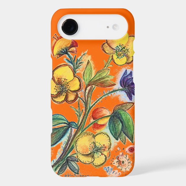 Yellow Bouquet Orange IPhone case (Back)