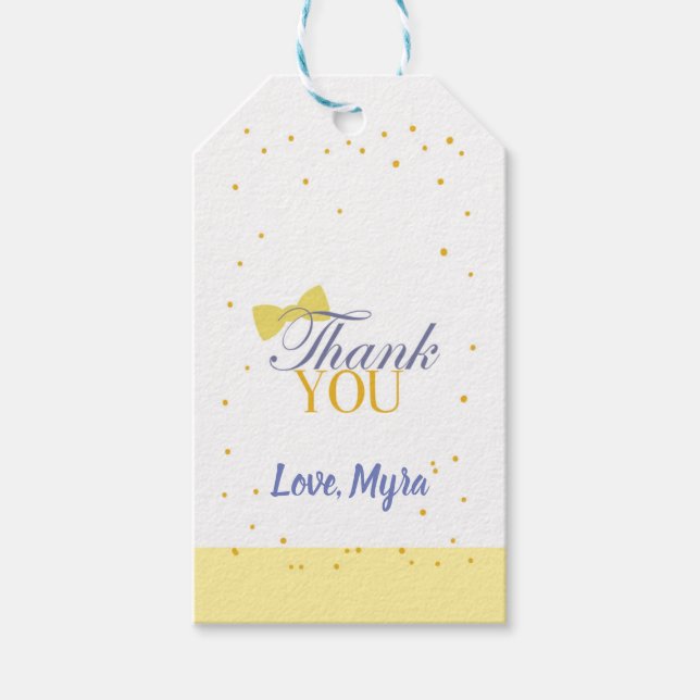 Yellow Bow Gift Tag (Front)