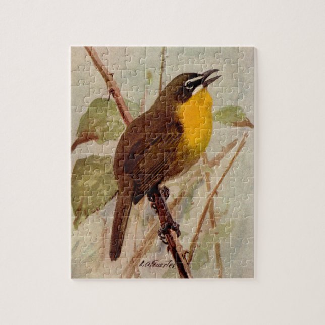 Yellow-breasted Chat by Louis Agassiz Fuertes Jigsaw Puzzle (Vertical)