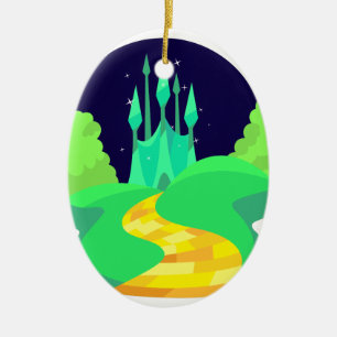 yellow brick road ceramic tree decoration