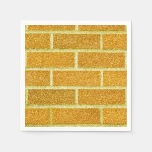 Yellow Brick Road Glittery Birthday Party Napkin