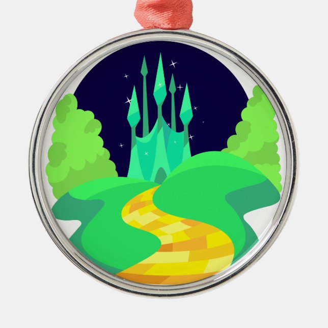 yellow brick road metal tree decoration (Front)