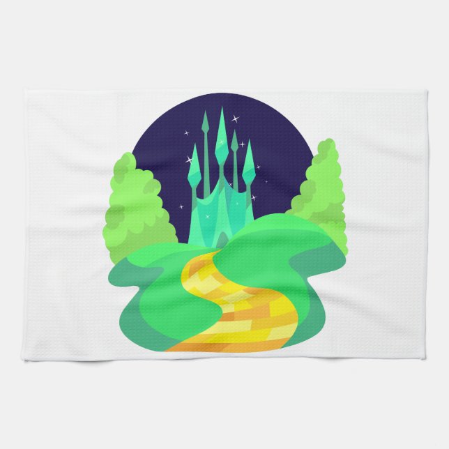 yellow brick road tea towel (Horizontal)