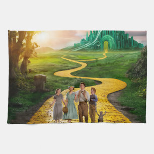 Yellow Brick Road to Emerald City Tea Towel