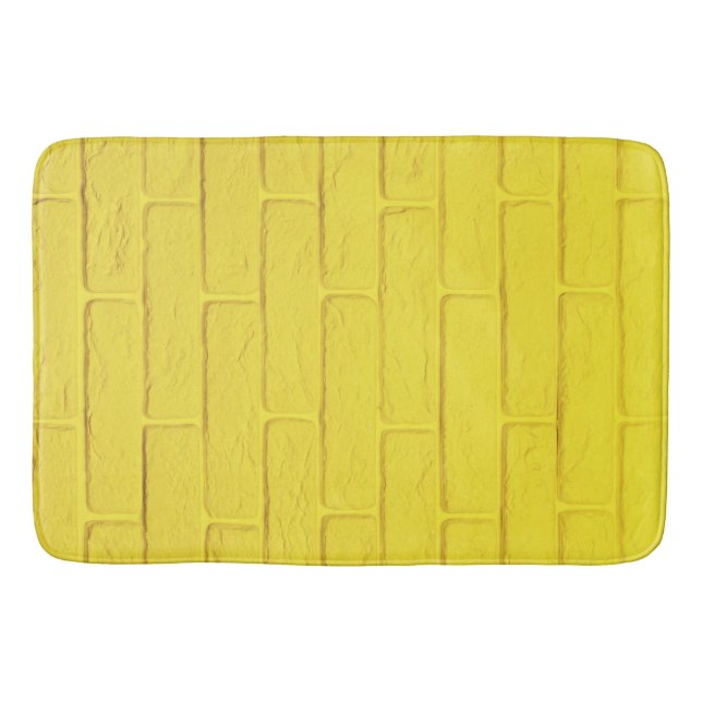 yellow brick wall bath mat (Front)